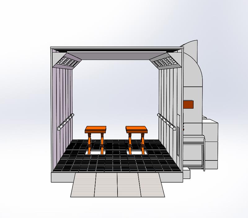60 auto body shop paint booth 配图