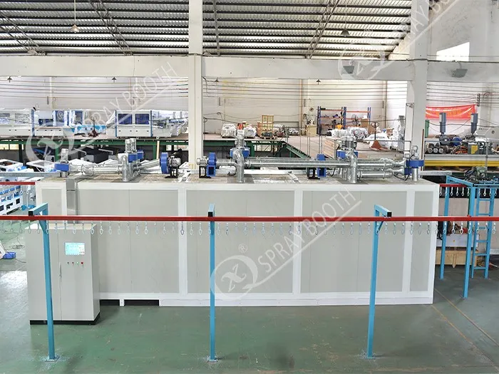 powder coating booth line with conveyor ovens for industrial use2 powder coating booth line with conveyor ovens for industrial use2